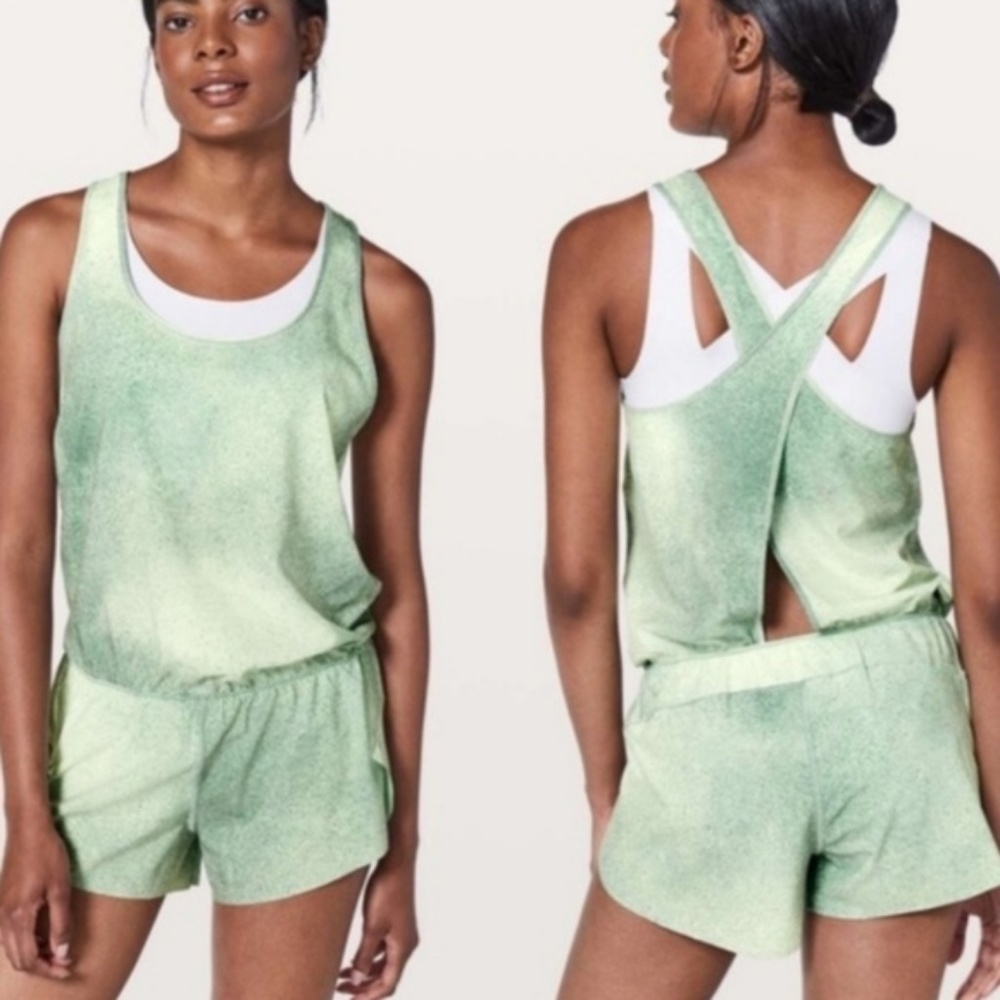 NWT lululemon Chase Me Onesie Ocean Spray Fluro